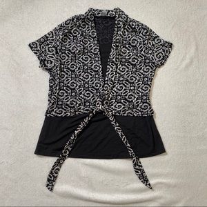 Black and White 2 Part Blouse